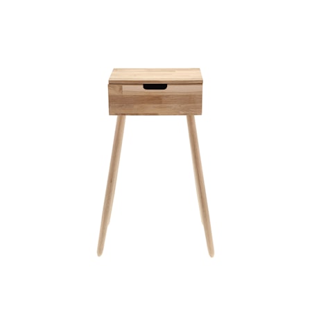 Ebern sidebord 30 x 40 x 80 cm massiv eik/hvitoljet