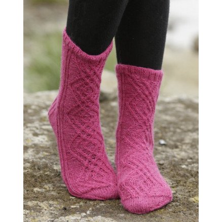 Isolde by DROPS Design Sokker Strikkeoppskrift str 35 43