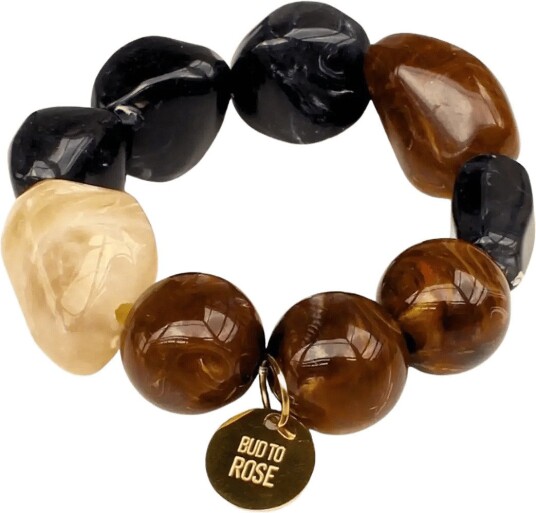 Bud To Rose Molto Resin Bracelet Mix Green   Black   ONE SIZE
