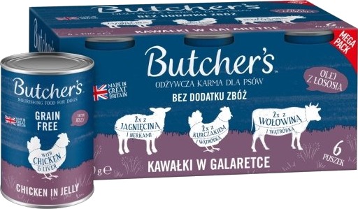 Butcher'S Original Lever Nyre Våtfôr 6 X 400 G