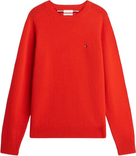 Tommy Hilfiger Lambswool Crew Neck MEDIUM RED M Tommy Hilfiger Lambswool Crew Neck MEDIUM RED M