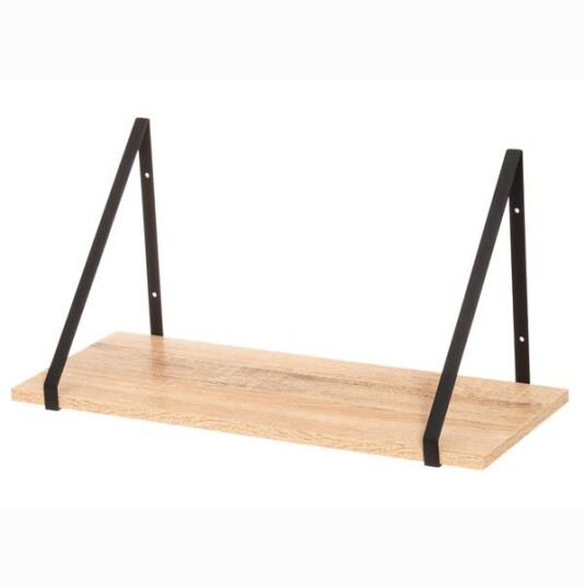 Hylle sort natur 60x29x24cm