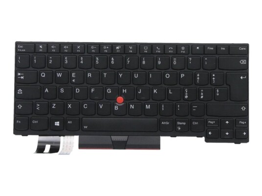 Primax Kb1021 - Erstatningstastatur For Bærbar Pc - Med Trackpoint, Ultranav - Bakbelysning - Qwerty - Italiensk - Svart - Fru - For Thinkpad P14s Gen 1 20S4, 20S5, 20Y1  T14 Gen 1 20S0, 20S1, 20Ud, 20Ue