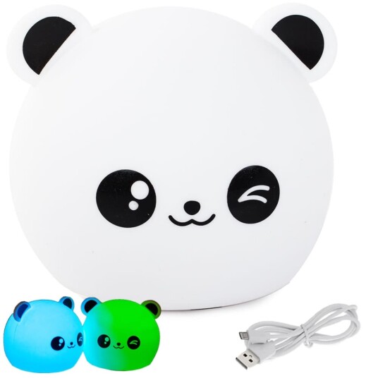 Generic Trådlös RGB LED-lampa / Nattlampa med Touchfunktion Panda