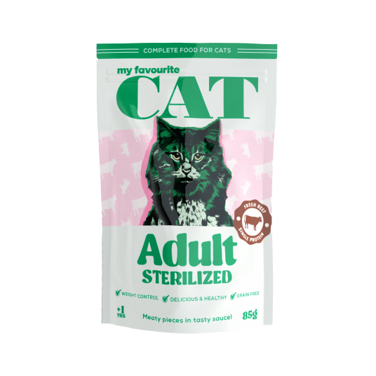 My Favourite Cat Våtfôr med storfekjøtt 12 x 85 g Kattemat
