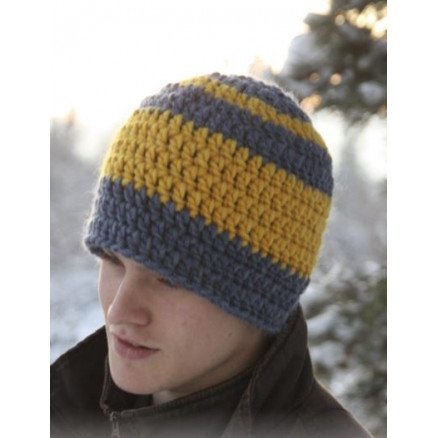 Kalle by DROPS Design Lue Hekleoppskrift str 3 år Voksen