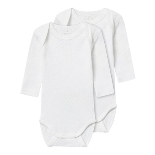 Name It Body med lange ermer 2-pakning B right White Name It Body med lange ermer 2-pakning B right White