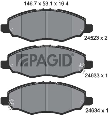 PAGID T1684N Bremseklosser PAGID T1684N Bremseklosser