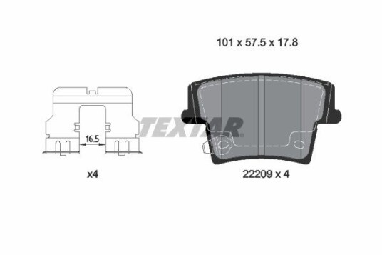 Bremseklosser TEXTAR 2220901