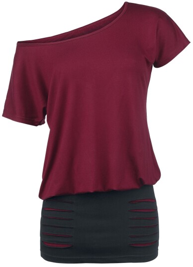RED by EMP Kort kjole Hold Loosely XS til XXL Damer vinrød svart