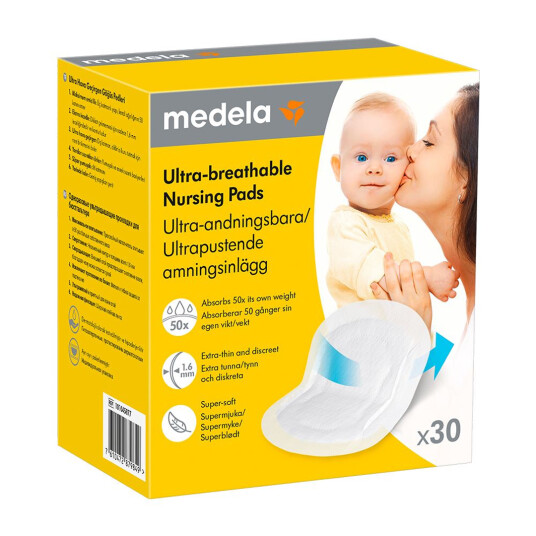Medela Ultra Breathable Ammeinnlegg 30-Pack Medela Ultra Breathable Ammeinnlegg 30-Pack