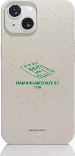 Phonecases3D iPhone 15 HamKam komposterbart deksel, hvit