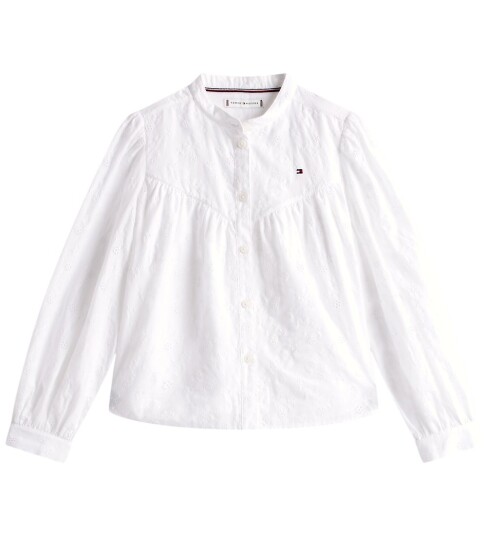 Tommy Hilfiger Broderie Anglaise Shirt Ls White 128