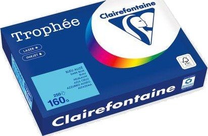 CLAIREFONTAINE Kopipapir TROPHEE A4 160g blå (250)