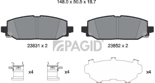 PAGID T3163N Bremseklosser