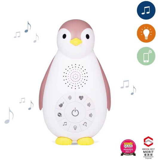 Zazu Nattlampe m/musikk Zoe Pingvin Machine Pink Zazu Nattlampe m/musikk Zoe Pingvin Machine Pink