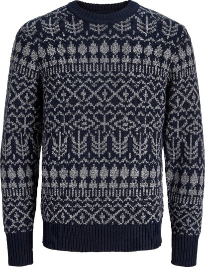Jack & Jones - Genser Jprbluclark Knit Pattern Crew Neck - Blå