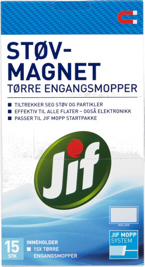 JIF STØVMAGNET TØRRE ENGANGSMOPPE JIF STØVMAGNET TØRRE ENGANGSMOPPE