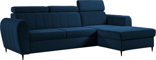 Hoffman Sofa med Sjeselong 3 seter   Marineblå