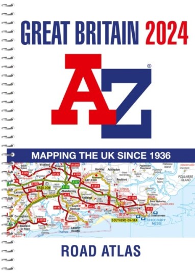 Great Britain A-Z Road Atlas 2024 (A4 Spiral) Av A¿z Maps