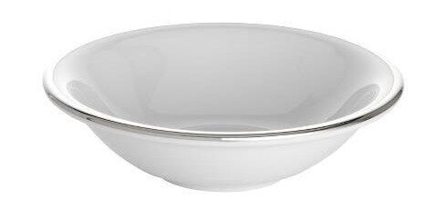Pillivuyt Bistro Bowl Dia 17 cm 40 cl White/Silver