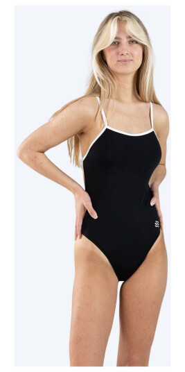 Watery badedrakt for damer - Swim Rider Solid - Svart