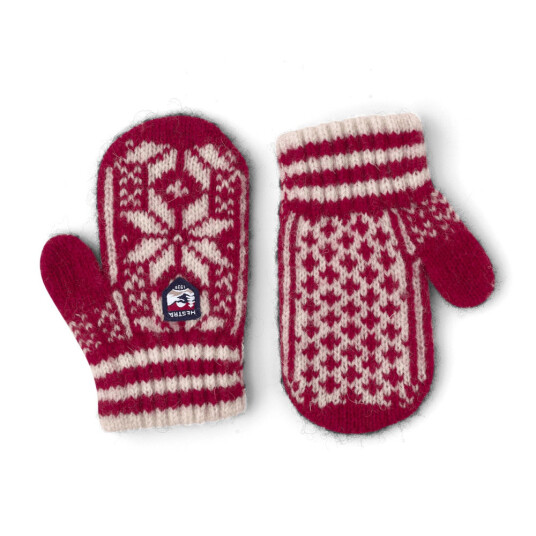 Hestra Kid´s Nordic Mitt – red/offwhite 3
