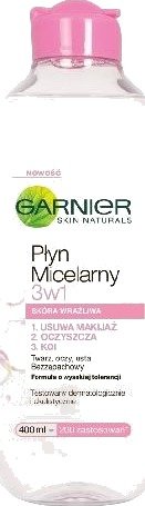 Garnier Skin Naturals Micellær Væske 3In1 For Sensitiv Hud 400Ml