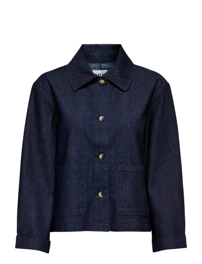 ONLY Onlashby Ls Shirt Jacket Dnm Qyt Navy XS ONLY Onlashby Ls Shirt Jacket Dnm Qyt Navy XS