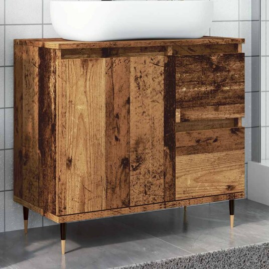 vidaXL Baderomsskap gammelt tre 65x33x60 cm konstruert tre vidaXL Baderomsskap gammelt tre 65x33x60 cm konstruert tre
