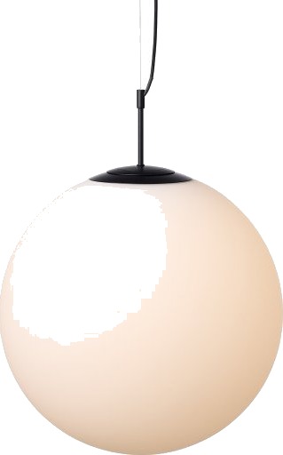 Nielsen Light Nora kafépendellampe opal/svart Ø50 cm