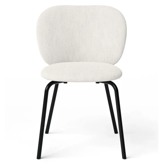 Ferm Living Rico Spisestol Black Bouclé   Off white