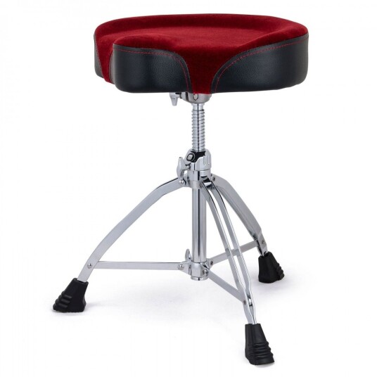 Mapex T865 Saddle w/Rød Cloth Top Drum Throne