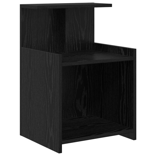  sengekabinetter 2 stk svart eik 40x35x60 cm konstruert tre