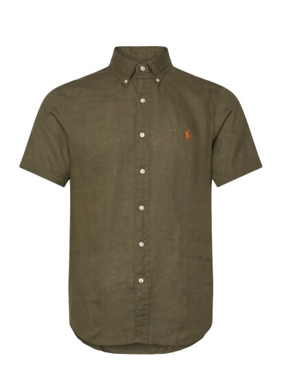 Polo Ralph Lauren Custom Fit Linen Shirt Green XS