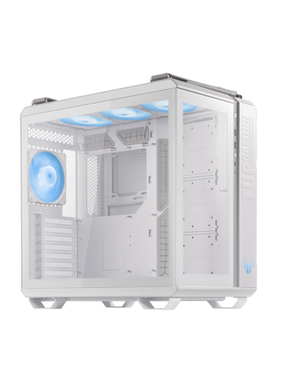 ASUS TUF Gaming GT502 Plus Miditower Kabinett Hvit med Sidepanel av Herdet Glass ASUS TUF Gaming GT502 Plus Miditower Kabinett Hvit med Sidepanel av Herdet Glass