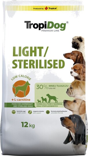 Tropidog Tørrfôr Premium Light Kylling 2 X 12 kg Tropidog Tørrfôr Premium Light Kylling 2 X 12 kg