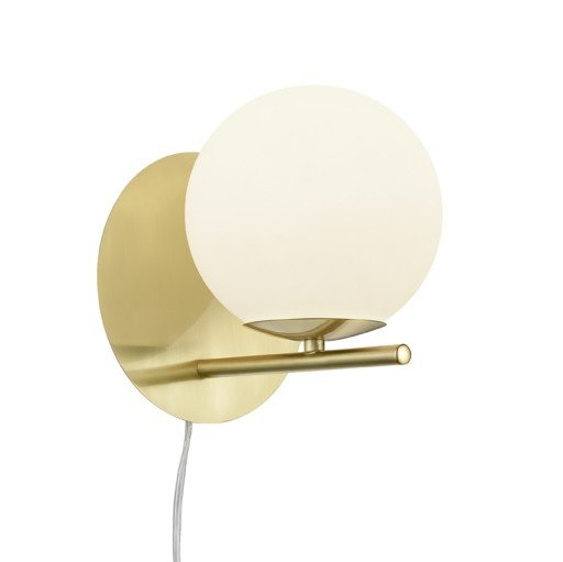 Trio Lighting Pure vegglampe, messing Trio Lighting Pure vegglampe, messing