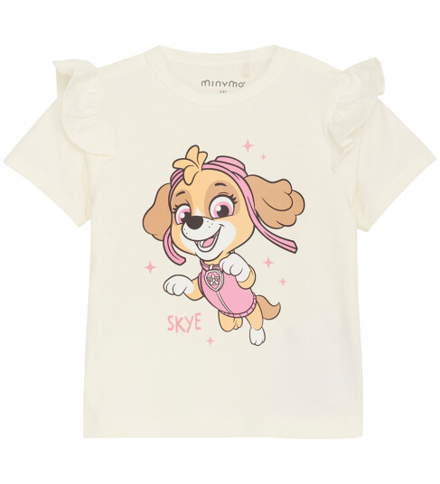 Minymo T skjorte Paw Patrol Pristine 1 år 80 T skjorte Hvit