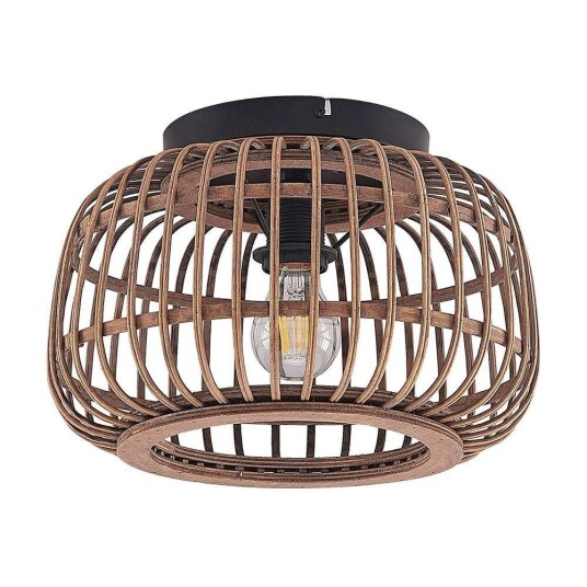 Lindby Bominio taklampe av rotting, 33 cm