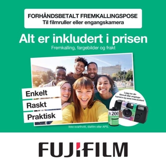 Fujifilm Fremkallingspose for 36 bilder farge Fujifilm Fremkallingspose for 36 bilder farge