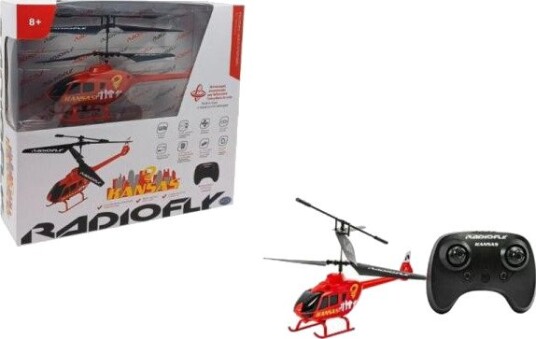 ODS Radiofly RC-helikopter Kansas 21 cm 4 Funksjoner LED-lys USB-lading Rød/Oransje 8+ År ODS Radiofly RC-helikopter Kansas 21 cm 4 Funksjoner LED-lys USB-lading Rød/Oransje 8+ År