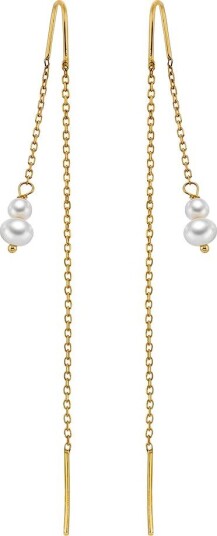 Pan Jewelry Øredobber i 585 gult gull med ferskvannsperler