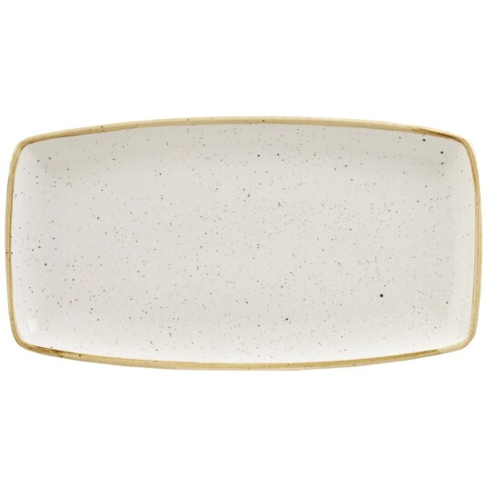 Churchill Oblong fat Stonecast Barley White 35x28.5 cm Hvit/Brun Rektangulær 6 Stykk / Forpakning