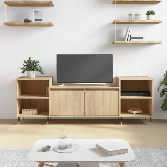 TV benk sonoma eik 160x35x55 cm konstruert tre TV benk sonoma eik 160x35x55 cm konstruert tre