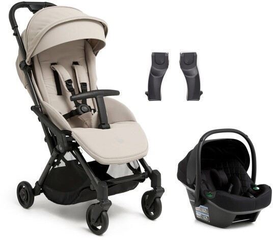 Beemoo Easy Fly Lux 4 Trille inkl Route i-Size Babybilstol Sand Beige/Black Stone