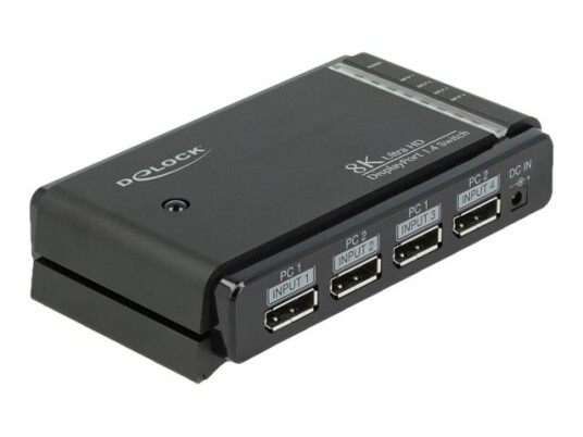 Delock Displayport 1.4 Switch 2 X 2 Displayport In To 1 X 2 Displayport Out 8K - Video/Audio Switch - Stasjonær