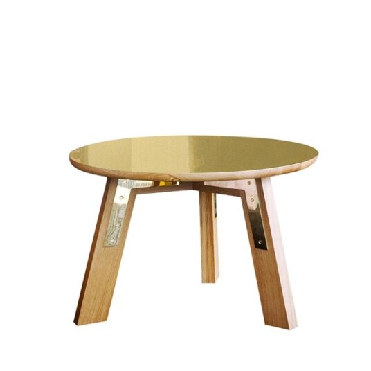 Design By Us Oakwood Salongbord Ø60 Messing