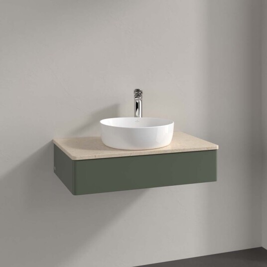 Villeroy & Boch  Antao Servantskap med 1 skuff 80x50x19 cm m/lys Grønn Matt/Crème