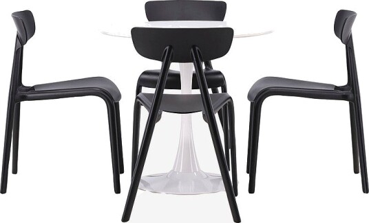 Venture Home Spisegruppe Hamden med 4 stk stoler Ursholmen Svart Venture Home Spisegruppe Hamden med 4 stk stoler Ursholmen Svart